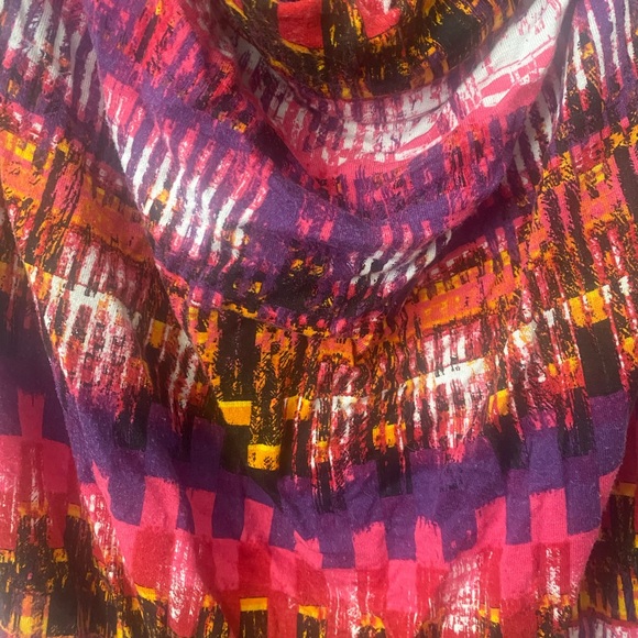 Lane Bryant Multicolor Sleeveless Cowl Neck Tank Top - Picture 3 of 4